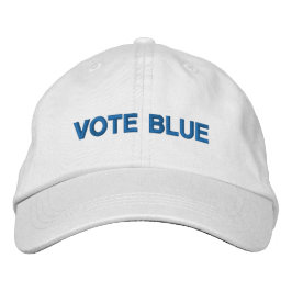 Blue Blue Blue White Zolltext Moderner Demokrat Bestickte Baseballkappe