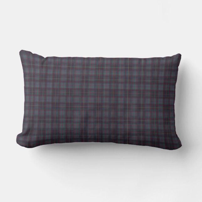 Blue, Blue Gray und Burgund Lendenkissen (Vorderseite)