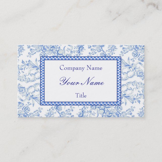 Blue Blume Business Card Visitenkarte (Vorderseite)