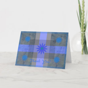 Blue Blume Dankeschön Card Dankeskarte