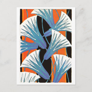 Blue Blume Deko Postkarte
