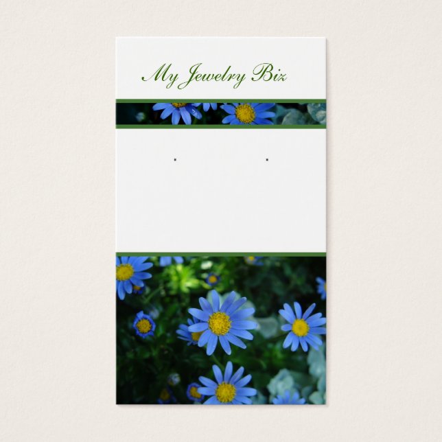 Blue Blume Earring Cards (Vorderseite)
