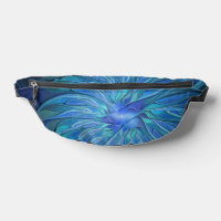 Blue Blume Fantasy Pattern, Abstraktes Fraktal Art