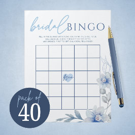 Blue Blume Gift Bingo Brautparty Game Pack Notizblock