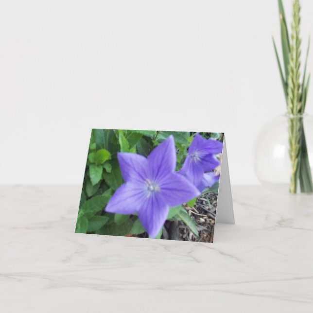 Blue Blume Note Card Karte (Vorderseite)