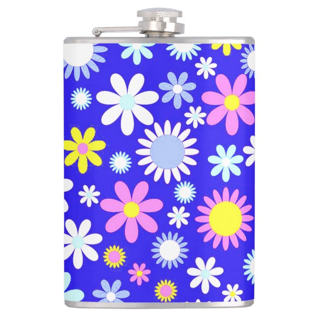 Blue Blume Power Flachmann (Vorderseite)