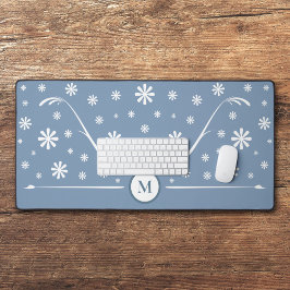 Blue Blume Power Monogram Desk Mat Schreibtischunterlage