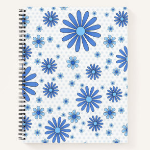 Blue Blume Power Notebook in Weiß Notizbuch