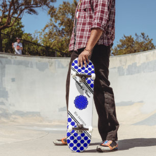 Blue Blume Ribbon von Kenneth Yoncich Skateboard