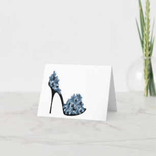 Blue Blume Shoe Dankeskarte