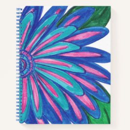 Blue Blume Spiral Notebook Notizbuch