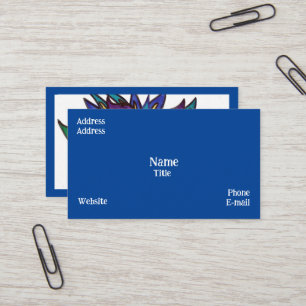 Blue Blume Standard, 3,5" x 2,0" Visitenkarte