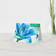 Blue Blume Sympathy Card