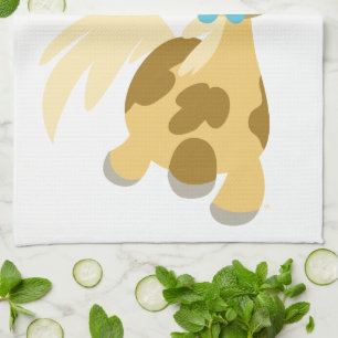 Blue Blume und Niedlicher Cartoon Pony Kitchtuch Küchentuch