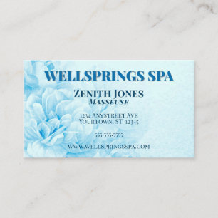 Blue Blume Wellness-Center Massage Visitenkarte