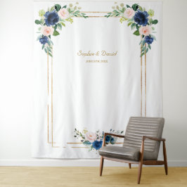 Blue Blush Blume Blütenstand Foto Hochzeit Wandteppich