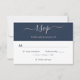Blue Blush Wedding RSVP Cards - Auswahl