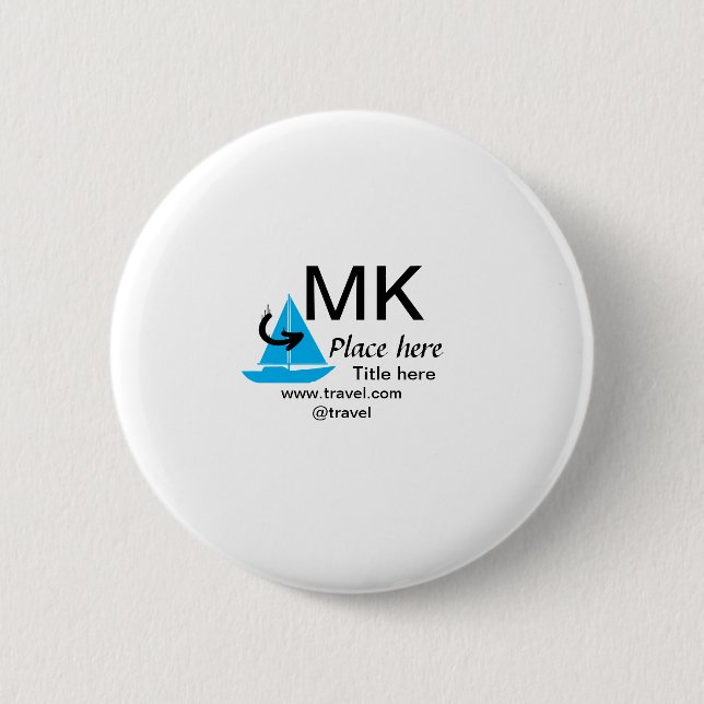 Blue boat Black Pfeil travel Agent blog Website Button (Vorderseite)