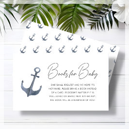 Blue Boat-Themed Baby Dusche Buchungsanfrage Begleitkarte