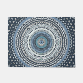 Blue Bohemisch Boho Mandala    Fußmatte