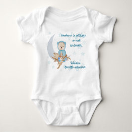 Blue Boho Bear Moon Baby Bekleidung Strampler