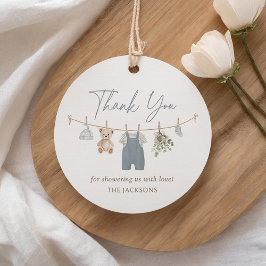 Blue Boho Boy Baby Clothes Baby Shower Geschenkanhänger