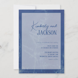 Blue Boho Einmalige Einladung zur Hochzeit