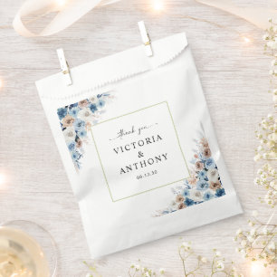 Blue Boho Floral Gastgeschenk Hochzeit Bag Geschenktütchen