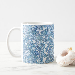 Blue Boho Paisley Pattern Kaffeetasse