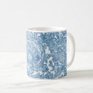 Blue Boho Paisley Pattern Kaffeetasse