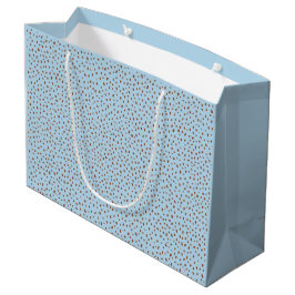 Blue & Boho Terracotta Brown Dots Baby Dusche Große Geschenktüte