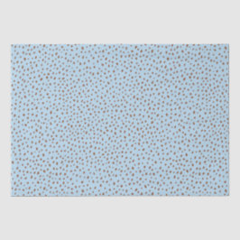 Blue & Boho Terracotta Brown Dots Baby Dusche Seidenpapier
