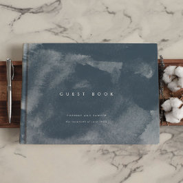 Blue Boho Watercolor Wedding Gästebuch