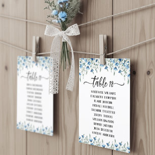 Blue Boho Wildblumen Hochzeitskarte Karte