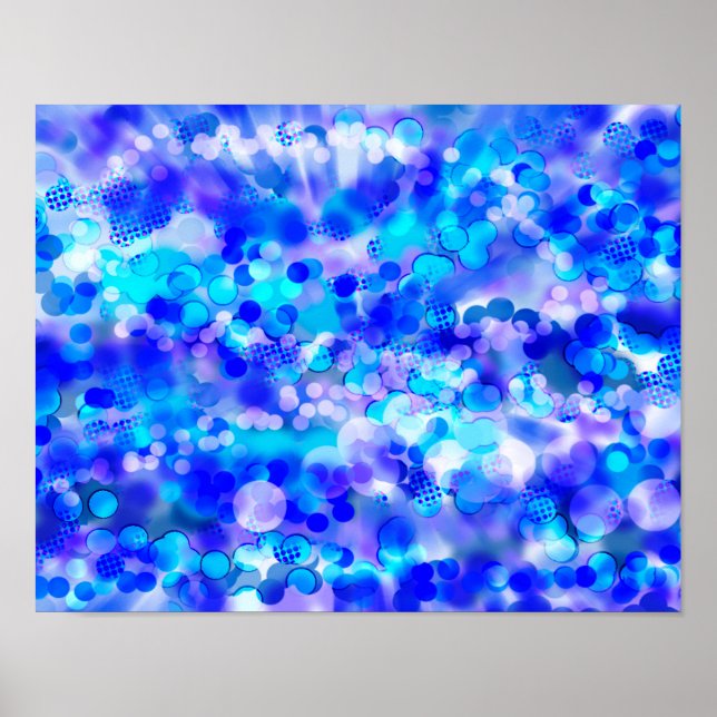 Blue Bokeh 92015 Poster (Vorne)