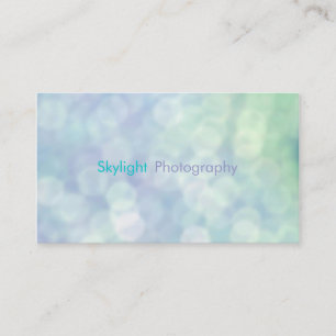 Blue Bokeh Fotografy Business Cards Visitenkarte
