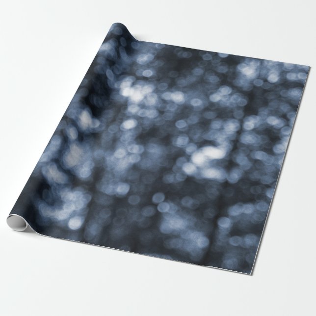 Blue Bokeh-Geschenkpackung Geschenkpapier (Ungerollt)