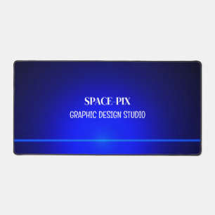 Blue Bokeh Guilloché Design, Grafikdesigner Schreibtischunterlage