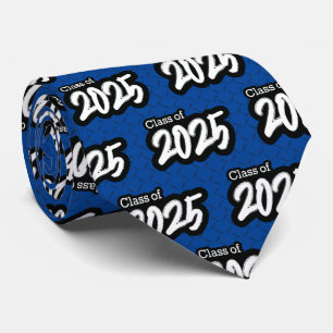 Blue Bold Brush Class of 2025 Neck Tie Krawatte