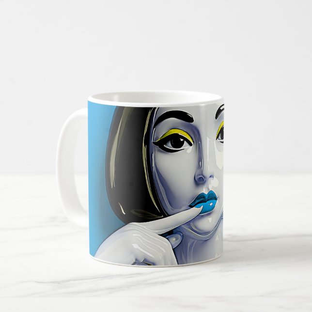 Blue Bold Muse Kaffeetasse (Vorderseite Links)