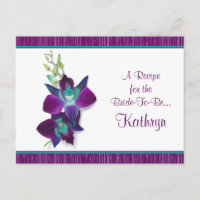Blue Bom Dendrobium Orchid Rezept Card