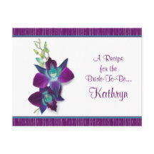 Blue Bom Dendrobium Orchid Rezept Card