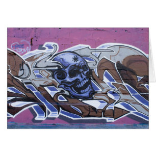Blue Bonehead Graffiti