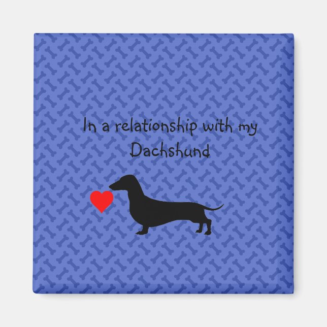 Blue Bones Funny Dackel Magnet (Vorne)