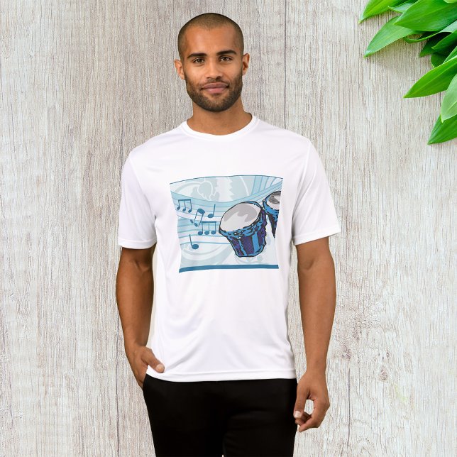 Blue Bongo Drum Music Mens Active T-Shirt (Von Creator hochgeladen)