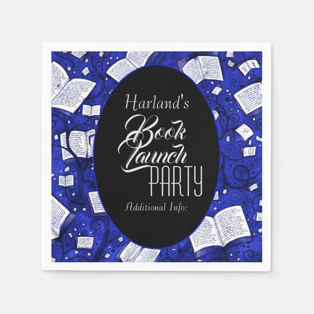 Blue Book Launch Party Serviette (Vorderseite)