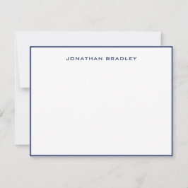 Blue Border All Caps Name Mitteilungskarte