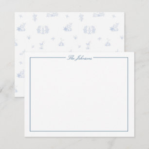 Blue Border Personalisiert Stationery Note Card Mitteilungskarte