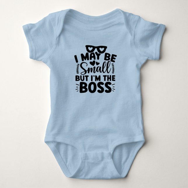 Blue Boss Baby Boysuit Strampler (Vorderseite)
