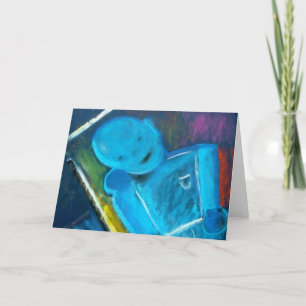 Blue Bot Note Card von Brad Hines Karte